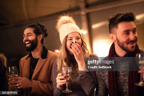 laughing at a joke - teepee stock pictures, royalty-free photos & images