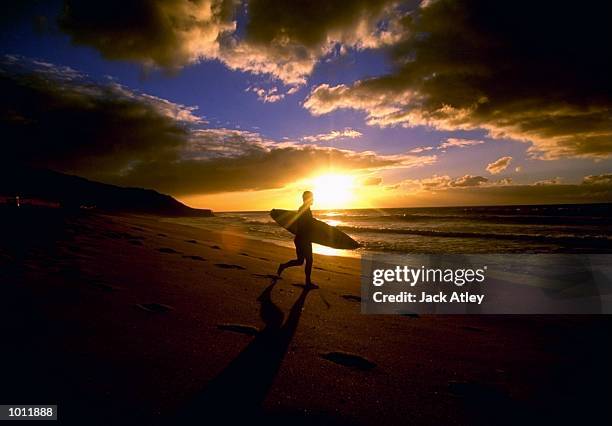 General view of the action during the 1999 Rip Curl Pro Surfing Championships from Bells Beach, Victoria, Australia. \ Mandatory Credit: Jack Atley...