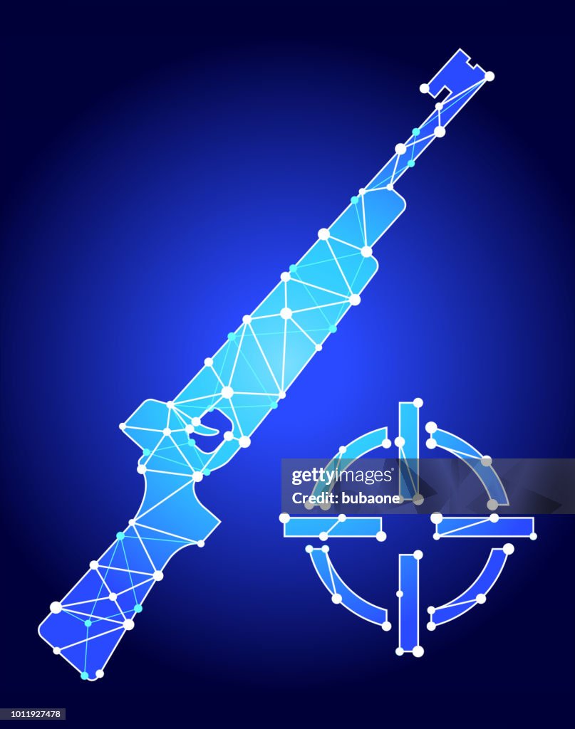 Gun And Target Blue Triangle Node Vector Pattern High-Res Vector ...