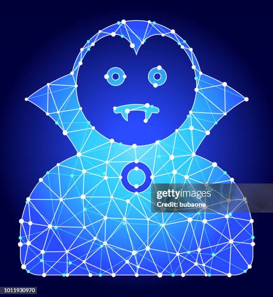 dracula halloween costume blue triangle node vector pattern - dracula stock illustrations