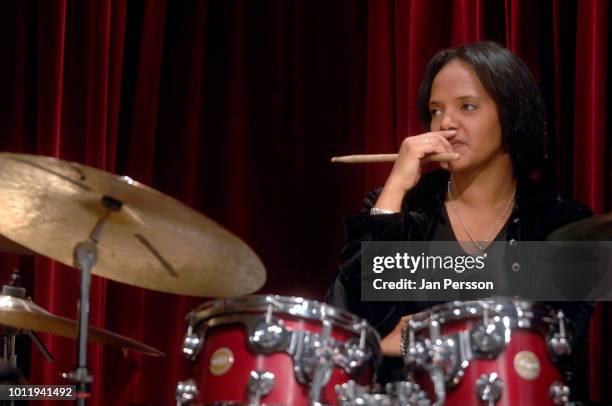 Terri Lyne Carrington Jazzhouse Montmartre, November 18, 2011. American female American jazz drummer.