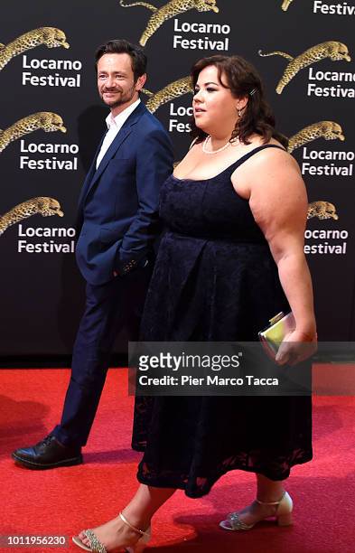 Actor Justin Salinger and Actress Ella Smith attend 'Ray&Liz' photocall during the 71st Locarno Film Festival on August 5, 2018 in Locarno,...