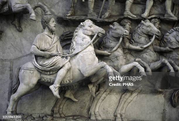 Antoninus Pius . Roman emperor from 138-161. Give Good Emperors. Nerva-Antonine dynasty. Base of the Column of Antoninus Pius, 161 C.E. Marble....