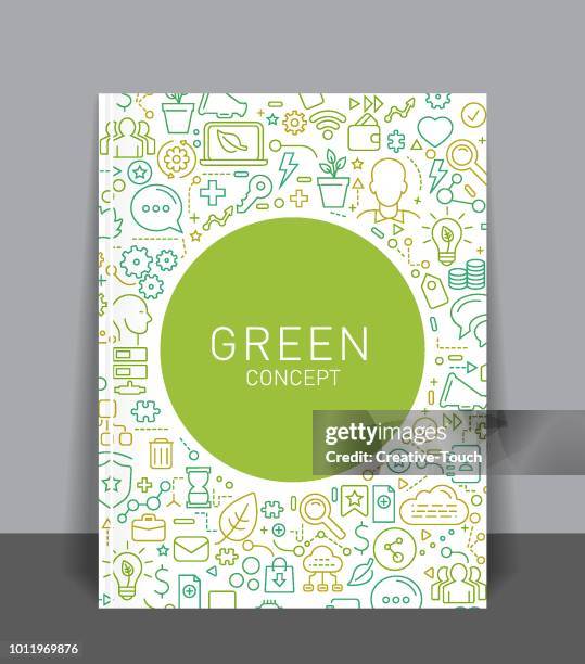 minimalist cover design - creative-recycle-symbol-drawing stock illustrations