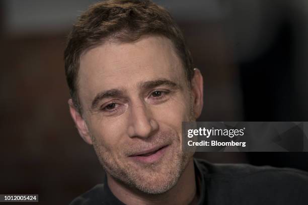 Stewart Butterfield, co-founder and chief executive officer of Slack Technologies Inc., speaks during a Bloomberg Studio 1.0 Television interview in...