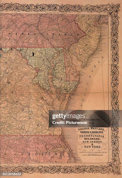 Map of the East in 1865, Colton, G.W.