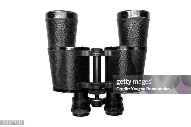 black military binoculars - canocchiale foto e immagini stock