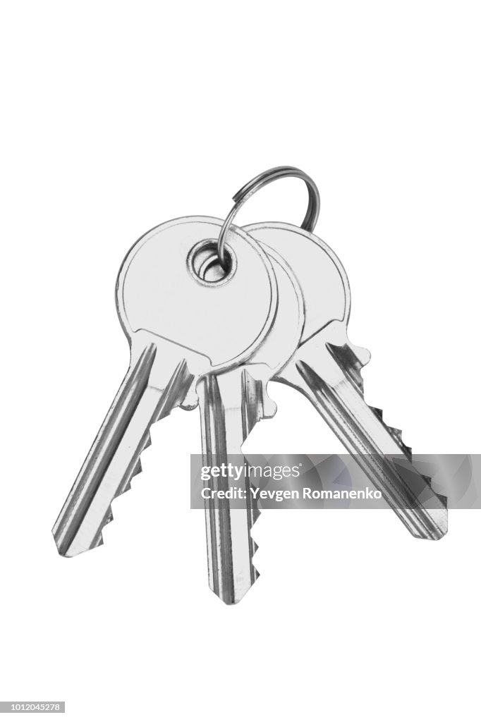 Keys isolated on white background