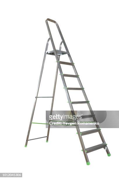 ladder isolated on white background - ladder stock pictures, royalty-free photos & images