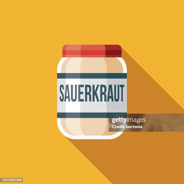 illustrazioni stock, clip art, cartoni animati e icone di tendenza di icona di crauti flat design germania - aceto