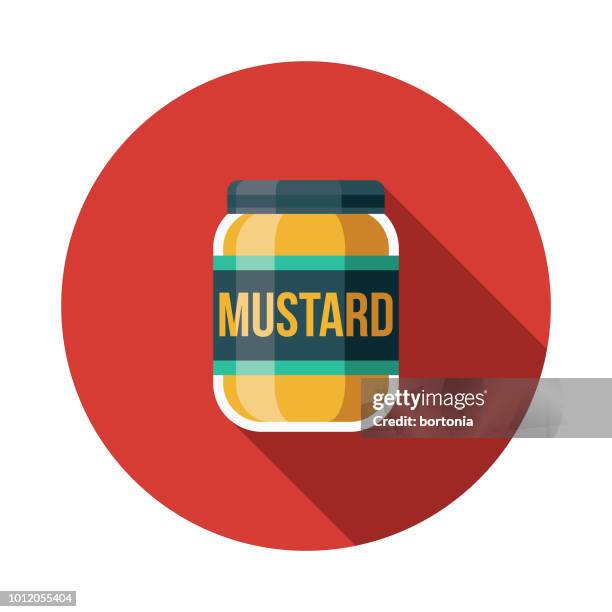 mustard flat design germany icon - dijon mustard stock illustrations