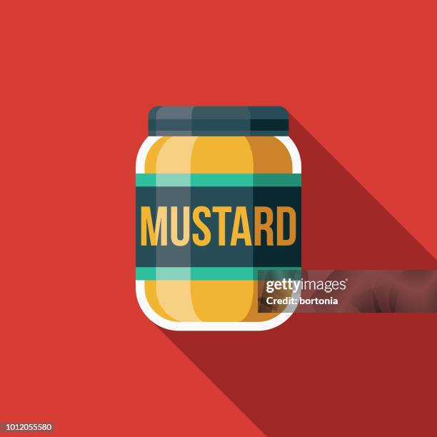 mustard flat design germany icon - dijon mustard stock illustrations