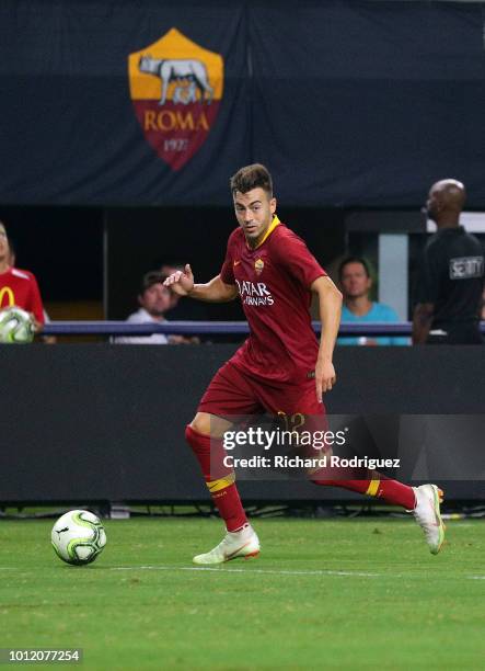 Stephan El Shaarawy of AS Roma move the ball down the field in the second half of the International Champions Cup match against FC Barcelona at AT&T...