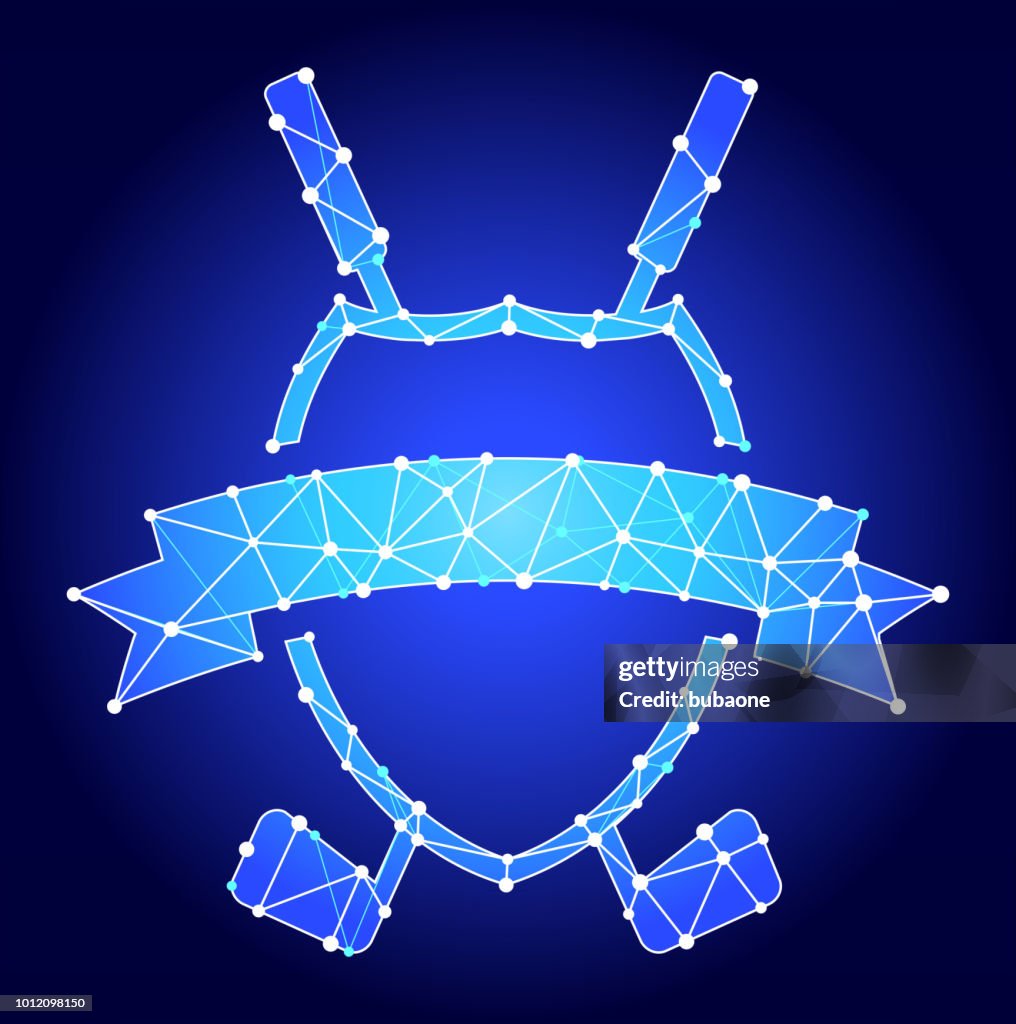 Golf Crest And Golf Clubs Blue Triangle Node Vector Pattern High-Res ...