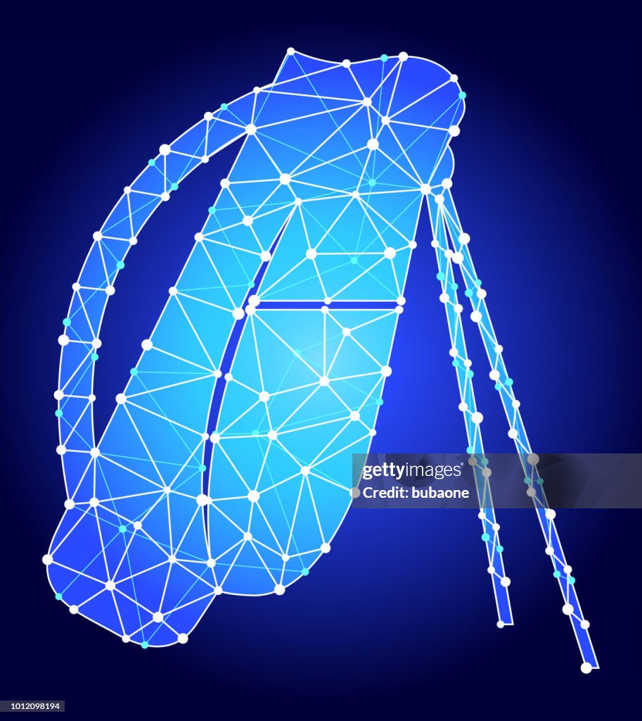 Golf Equipment Bag Blue Triangle Node Vector Pattern High-Res Vector ...