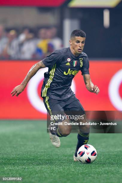 Juventus player Joao Cancelo in action during 2018 MLS All-Star Game: Juventus v MLS All-Stars at Mercedes-Benz Stadium on August 1, 2018 in Atlanta,...