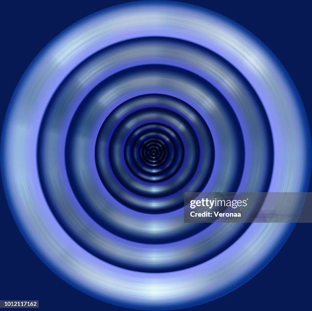 blue concentric circles - exploded view technology stock illustrations