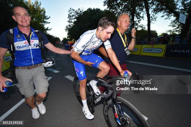 Arrival / Alvaro Jose Hodeg Chagui of Colombia and Team Quick-Step Floors White Sprint Jersey / Celebration / during the 75th Tour of Poland 2018,...
