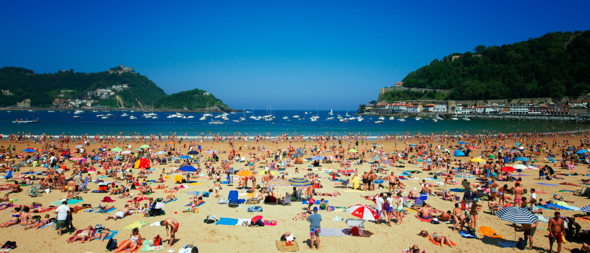 crowded beach