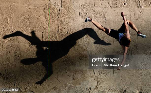 Corentin Campener of Belgium competes in the Long Jump Men qualification on the qualification day ahead of the 24th European Athletics Championships...