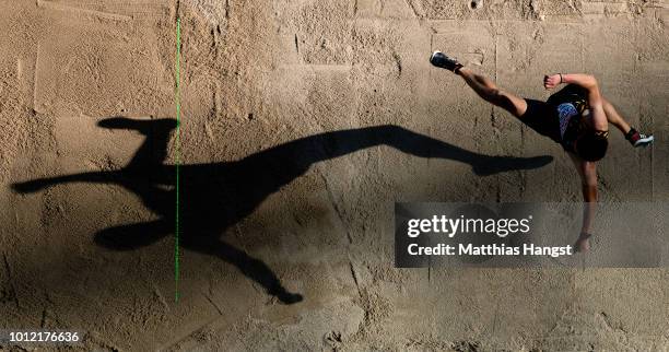 Corentin Campener of Belgium competes in the Long Jump Men qualification on the qualification day ahead of the 24th European Athletics Championships...