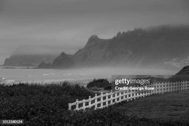 Cool coastal fog settles into the beach along this tourist community on July 31 in Lincoln City, Oregon. Located 40 minutes west of McMinnvile,...