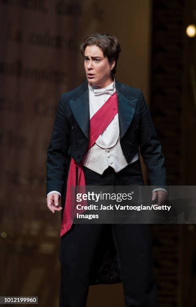 English mezzo-soprano Alice Coote performs at the final dress rehearsal prior to the Metropolitan Opera premiere of Laurent Pelly's production of...