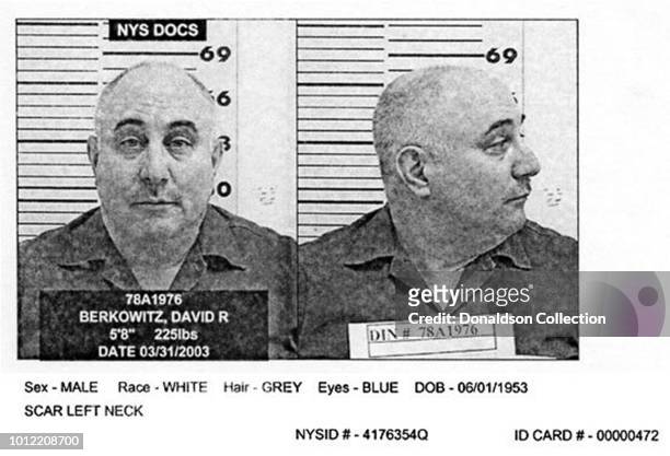 'Son of Sam' David Berkowitz mugshot in March 2003..
