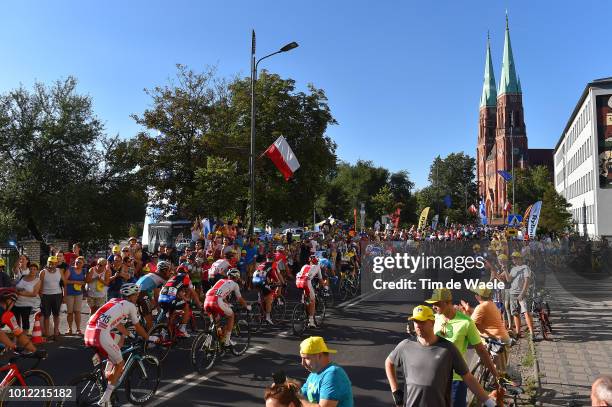 Rybnik City / Basilica of St. Anthony of Padua / Peloton / Fans / Public / Landscape / during the 75th Tour of Poland 2018, Stage 3 a 139km stage...