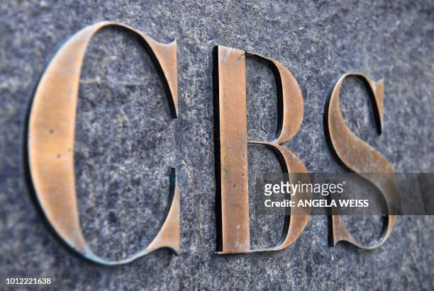 The CBS logo is seen at the CBS Building, headquarters of the CBS Corporation, in New York City on August 6, 2018.