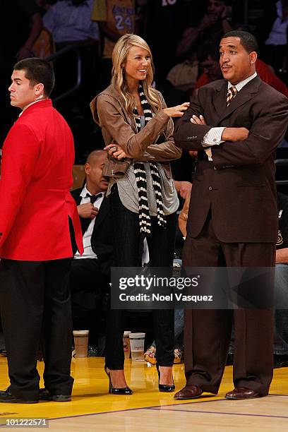 Celebrities At The Lakers Game, News Photo