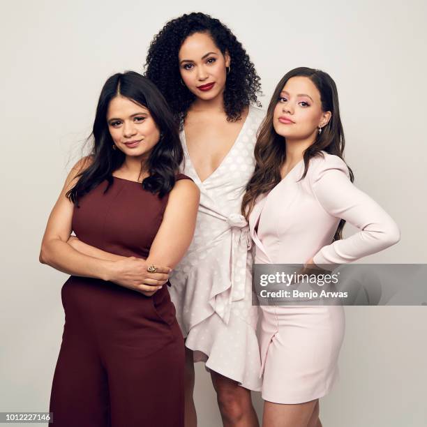 Actors Melonie Diaz, Madeleine Mantock, and Sarah Jeffery of CW's 'Charmed' pose for a portrait during the 2018 Summer Television Critics Association...