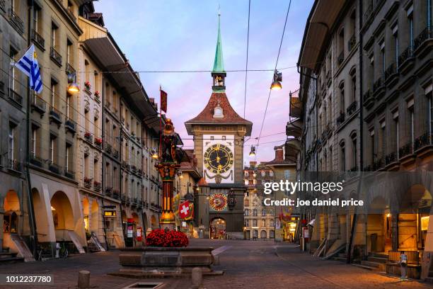 zytglogge, astronomical clock, altstadt (old town), bern, switzerland - switzerland city stock-fotos und bilder