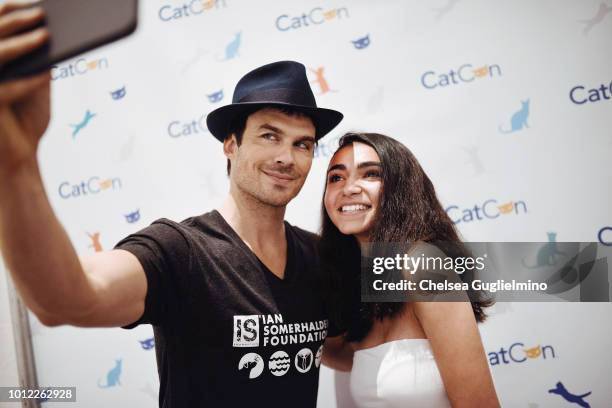 Actor Ian Somerhalder meets with fans at CatCon Worldwide 2018 at Pasadena Convention Center on August 5, 2018 in Pasadena, California.