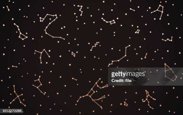 sternbilder und sterne abstrakten hintergrund - constellations stock-grafiken, -clipart, -cartoons und -symbole
