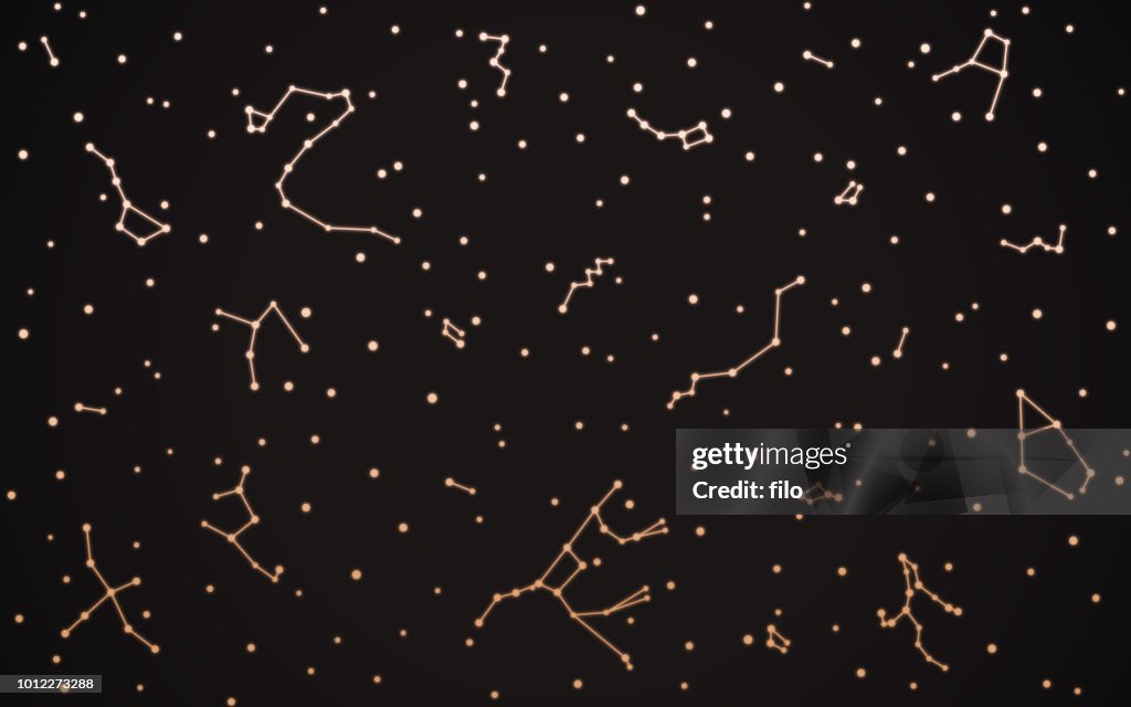 Sterrenbeelden en sterren abstracte achtergrond