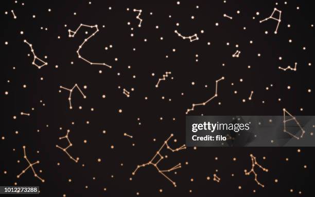 constellations and stars abstract background - constellation stock illustrations