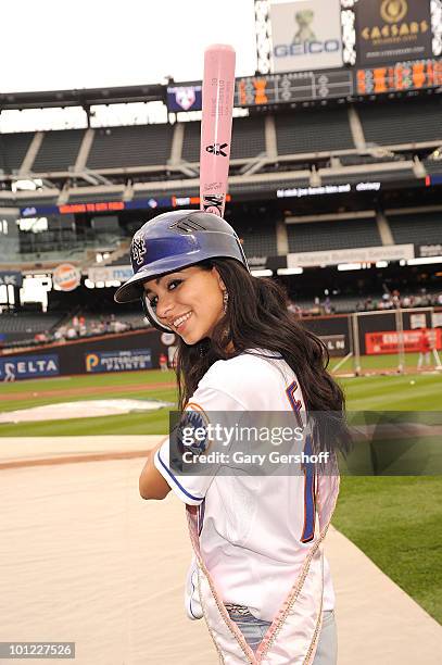 Miss USA Rima Fakih visits Citi Field on May 27, 2010 in the Queens Borough of New York City.