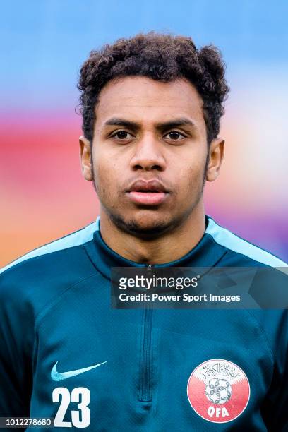Khaled Mohammed of Qatar during the AFC U23 Championship China 2018 Semi Finals match between Qatar and Vietnam at Changzhou Olympic Sports Center on...