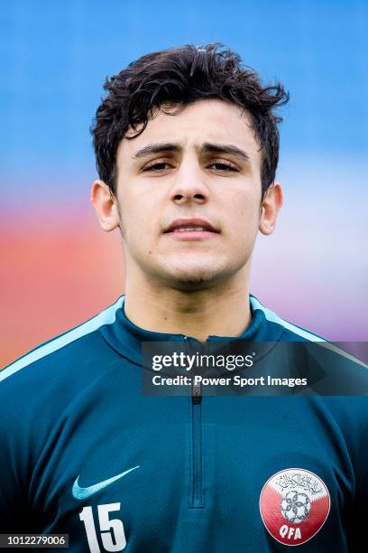 Bassam Al Rawi of Qatar during the AFC U23 Championship China 2018 Semi Finals match between Qatar and Vietnam at Changzhou Olympic Sports Center on...