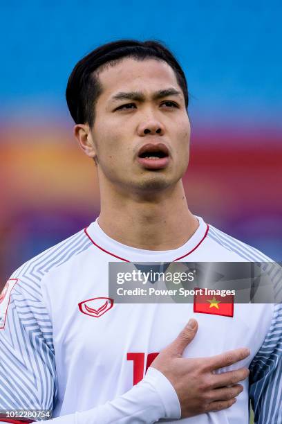 Nguyen Cong Phuong of Vietnam during the AFC U23 Championship China 2018 Semi Finals match between Qatar and Vietnam at Changzhou Olympic Sports...