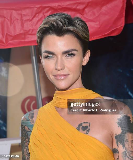 Ruby Rose attends the premiere of Warner Bros. Pictures And Gravity Pictures' "The Meg" at TCL Chinese Theatre IMAX on August 6, 2018 in Hollywood,...