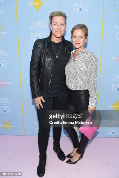 Abby Wambach and Glennon Doyle attend the AT&T and Hello Sunshine launch celebration of "Shine On With Reese" and "Master The Mess" at NeueHouse...