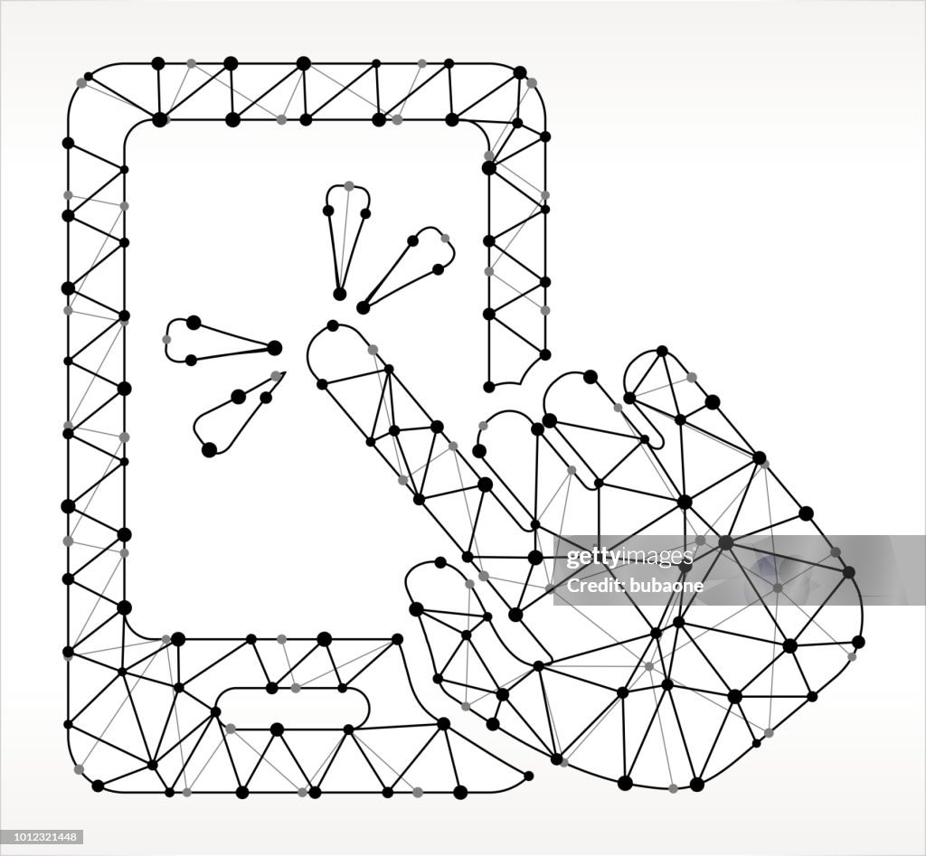 Touch Screen Smart Phone Triangle Node Black And White Pattern High-Res ...