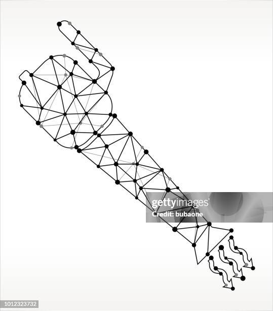 leaf blower triangle node black and white pattern - leaf blower white background stock illustrations