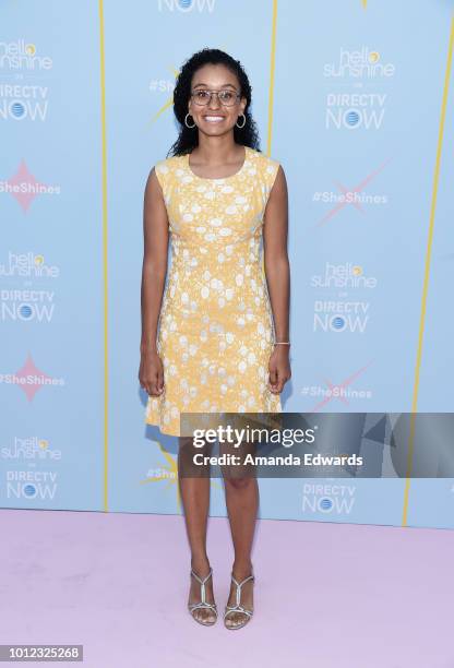 First Captain, USMA at West Point Simone Askew arrives at the AT&T & Hello Sunshine launch celebration of "Shine On With Reese" at NeueHouse...