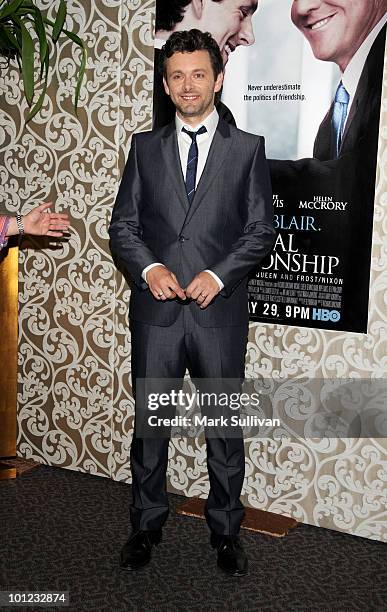 Actor Michael Sheen attends HBO Film's "The Special Relationship" Los Angeles Premiere at Directors Guild Theatre on May 19, 2010 in West Hollywood,...