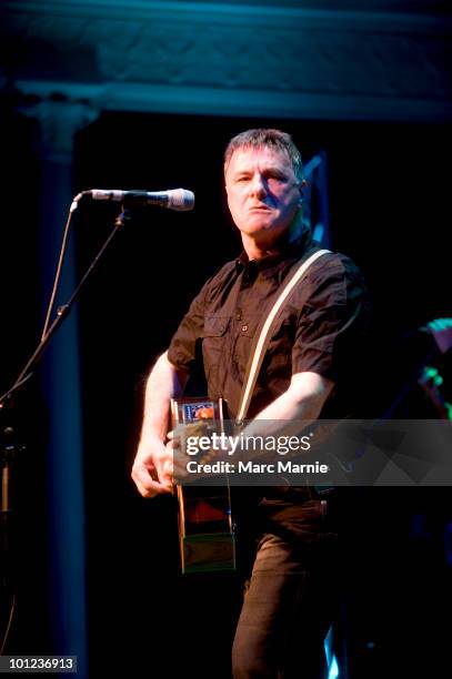 Steve Harley performs on stage at Queen's Hall on May 26, 2010 in Edinburgh, Scotland.