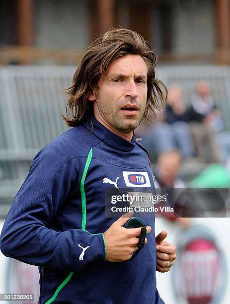 Andrea Pirlo of Italy during a training session on May 28, 2010 in Sestriere near Turin, Italy.