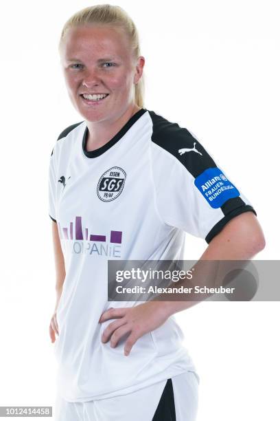 Jule Dallmann of Essen poses during the SGS Essen Women's team presentation on August 2, 2018 in Essen, Germany.